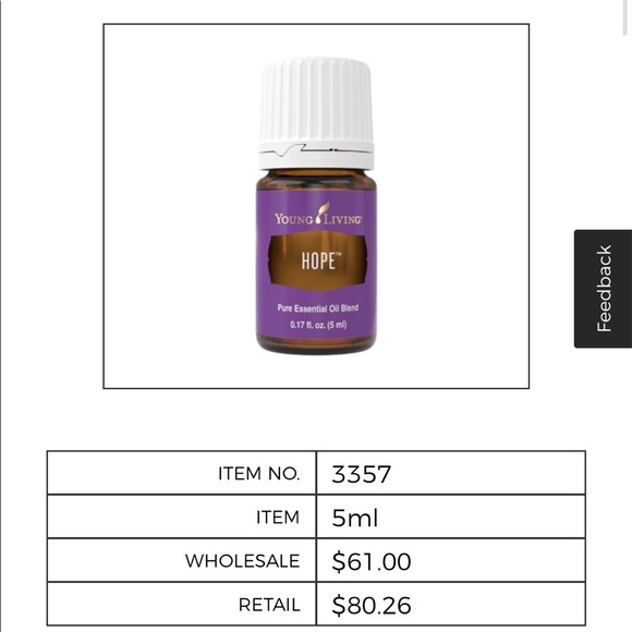 Young Living Hope Essential Oil 5ml New - Picture 2 of 2